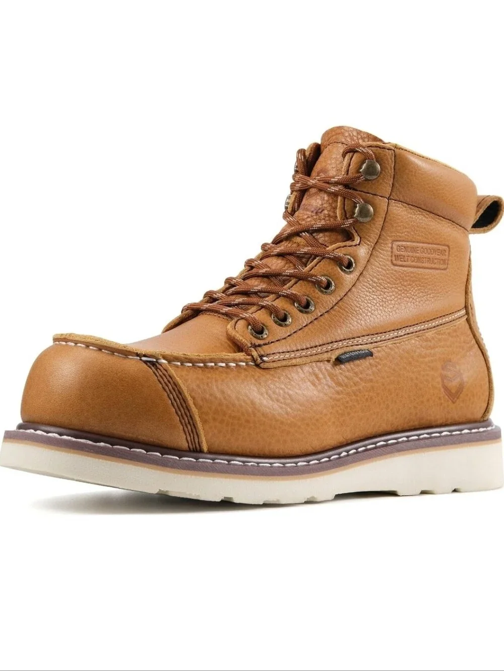 NIB Genuine Leather Wokboots Work Boots Soft Toe Goodyear Welt Mens 11